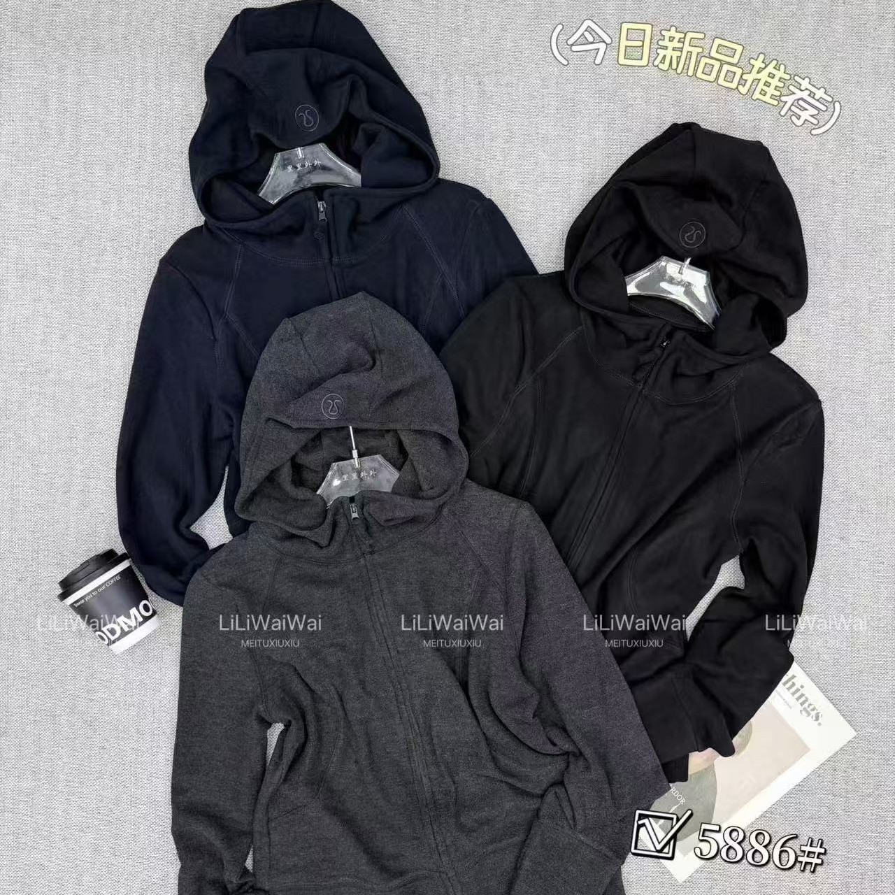 秋冬德绒糯米果冻长袖连帽衫黑色百搭韩版带帽卫衣休闲加厚加绒