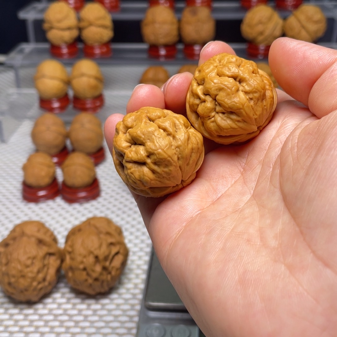 文玩核桃把件空5脑纹青蛙