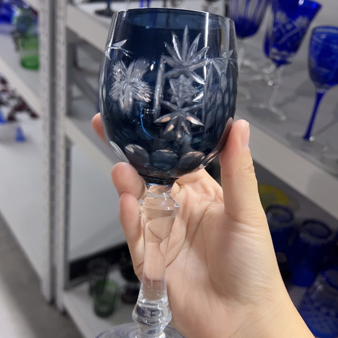 水晶玻璃平底款微瑕一个