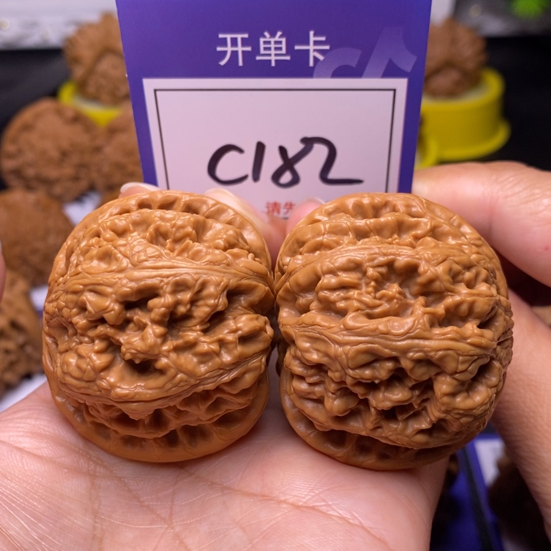 2***9把件文玩核桃45球筋c182