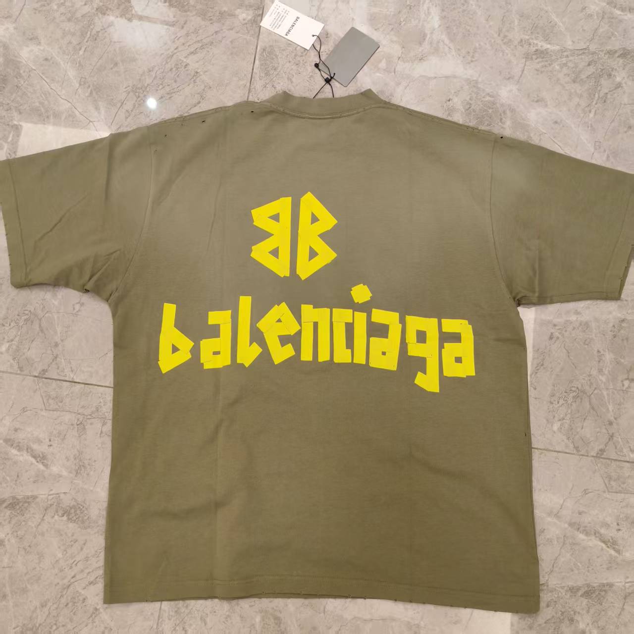 99新 Balenciaga/巴黎世家 胶布时尚T恤 033