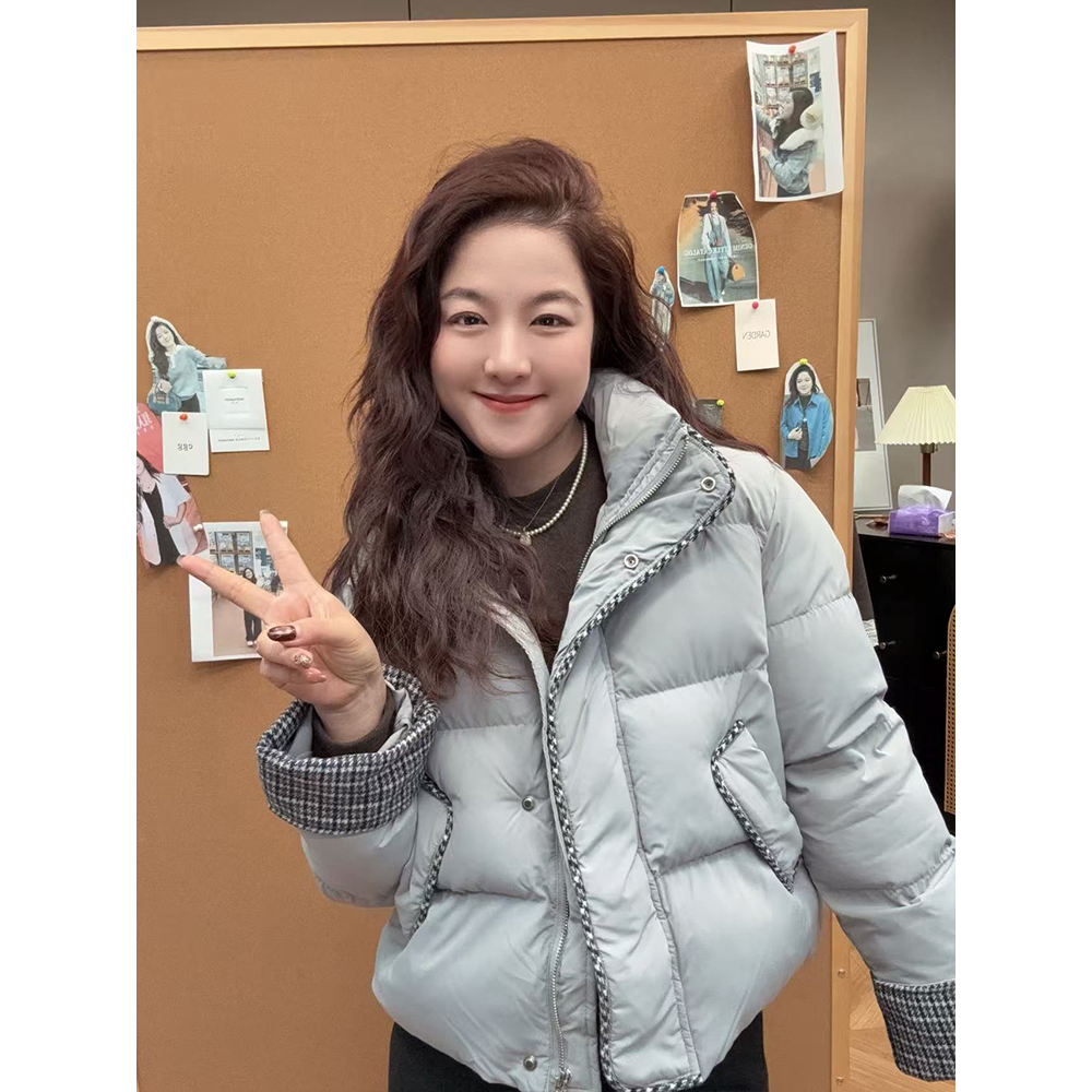 WenWen小个子秋冬新款韩版设计感小立领面包棉服外套4632