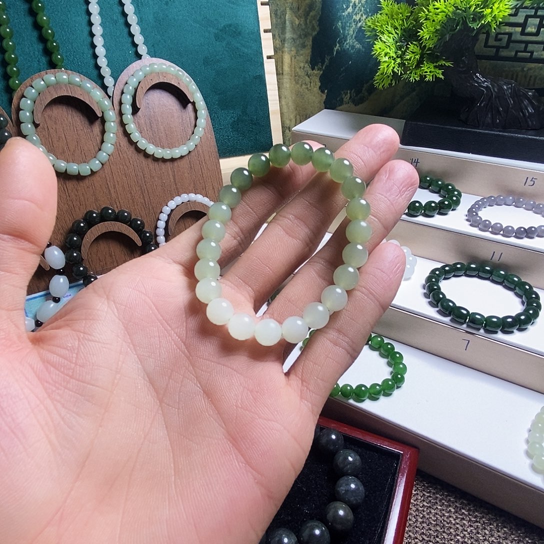 和田玉未镶嵌手链