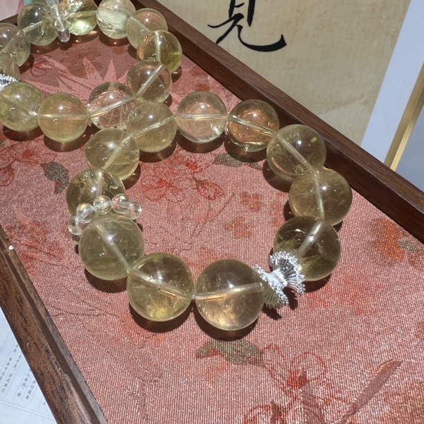 【月月家】BX028天然水晶 原创黄水晶大m设计款手串 多样性发其一