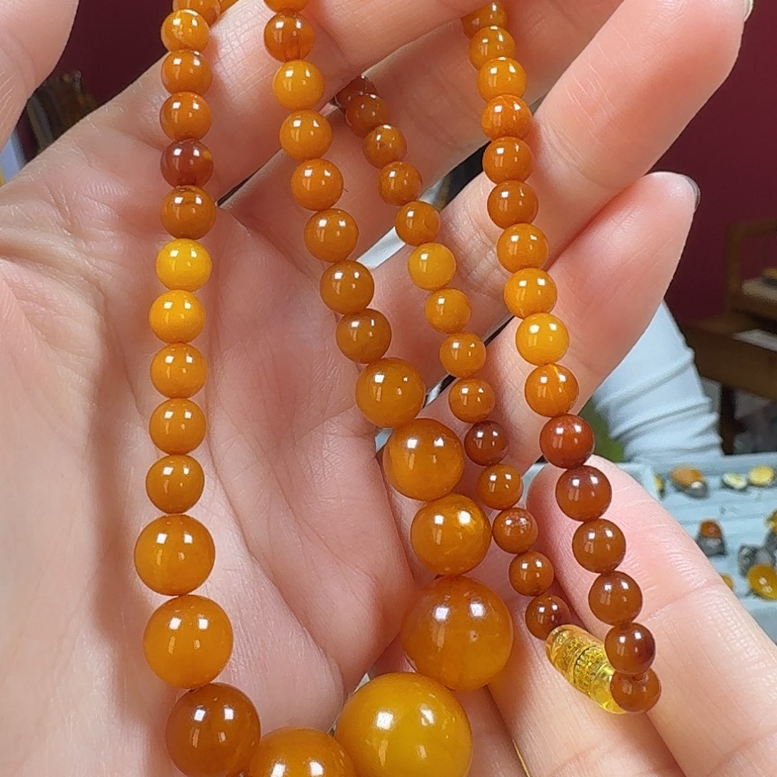 蜜蜡未镶嵌颈饰项链