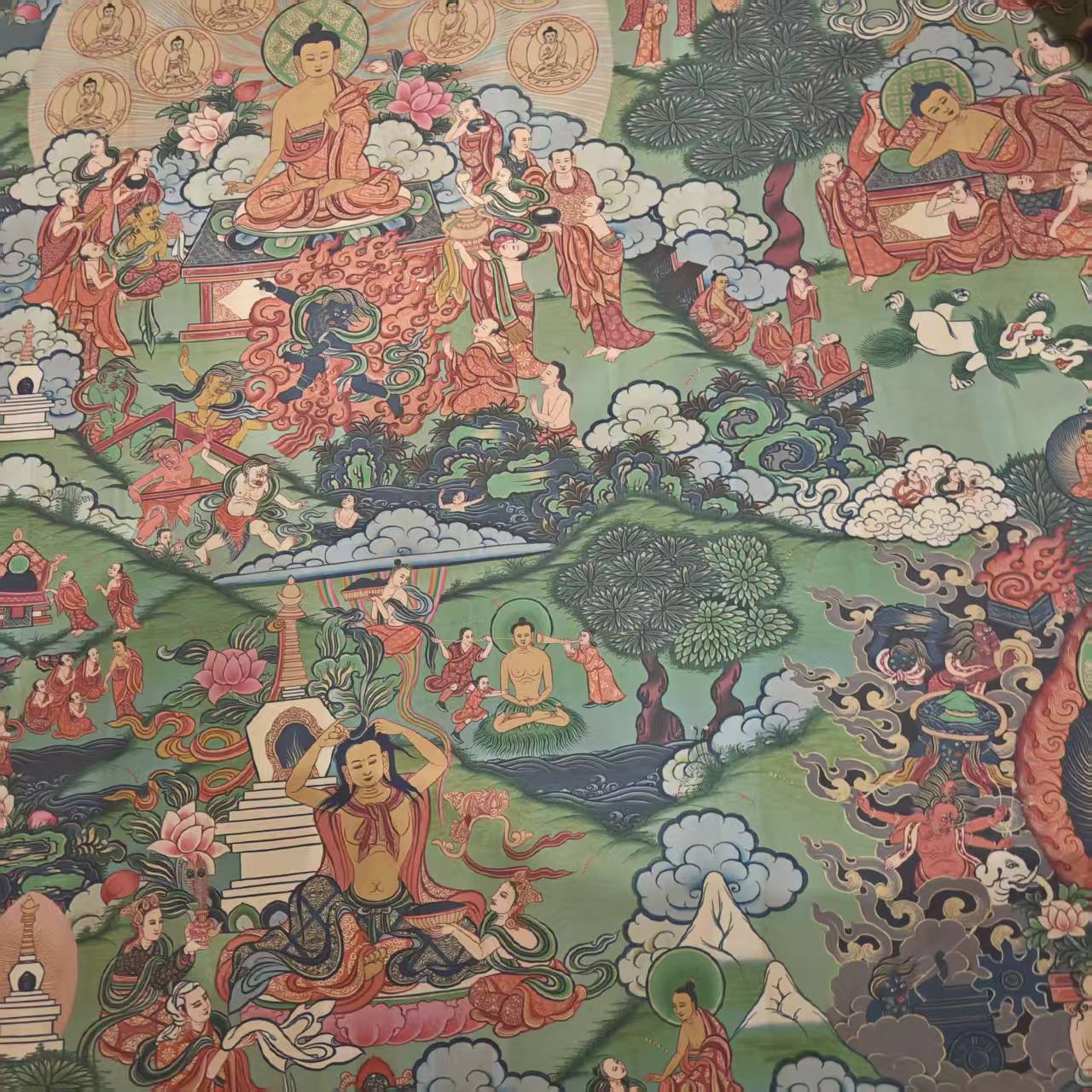 高端精品绘画类唐卡长卷AA102