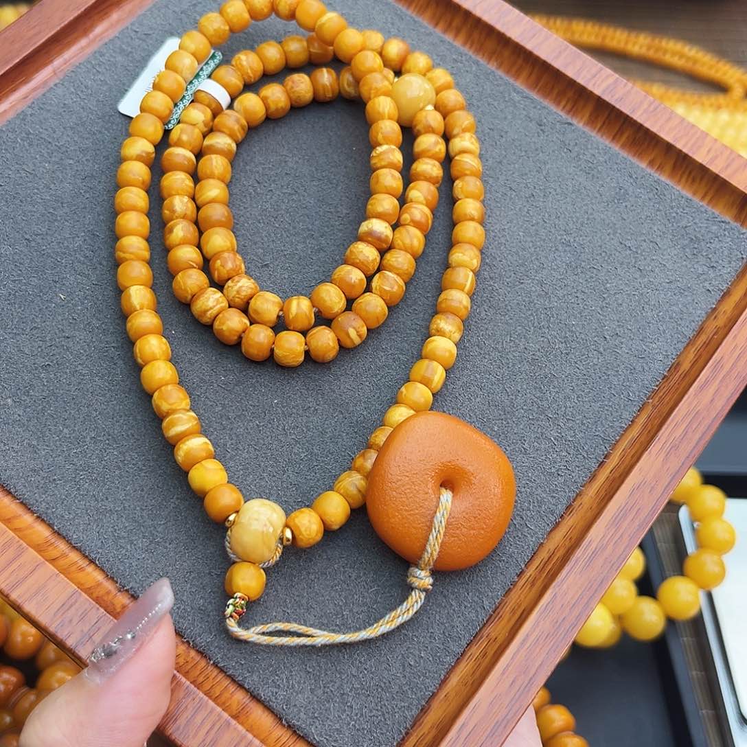 琥珀手链未镶嵌7m108橘皮