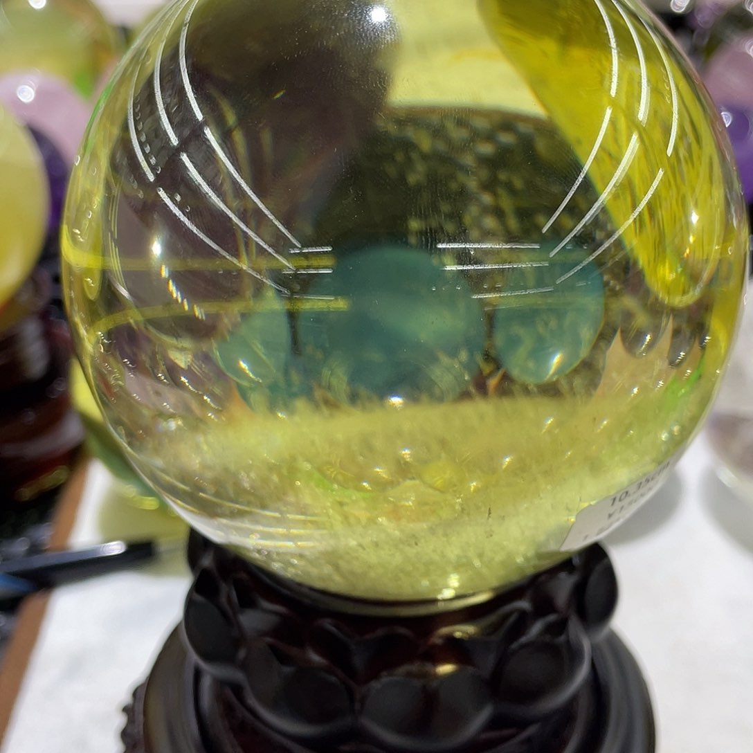 水晶水晶球摆件未镶嵌过**天