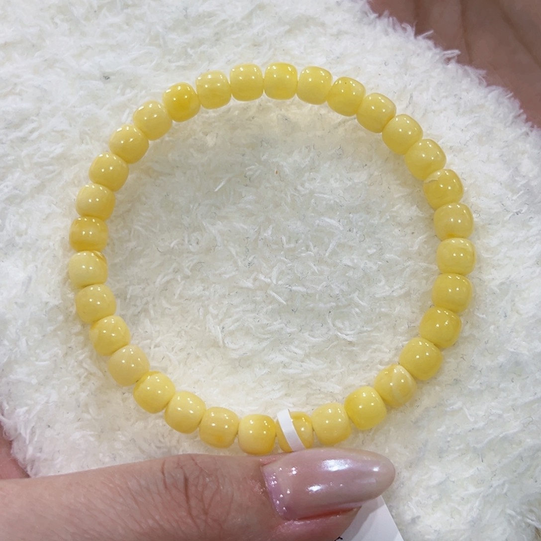 蜜蜡手链未镶嵌机***多6.5m新粉福利