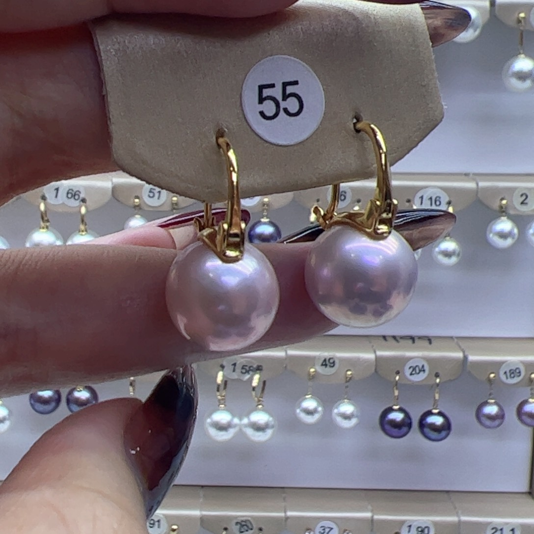 淡水珍珠耳饰银S925镶嵌