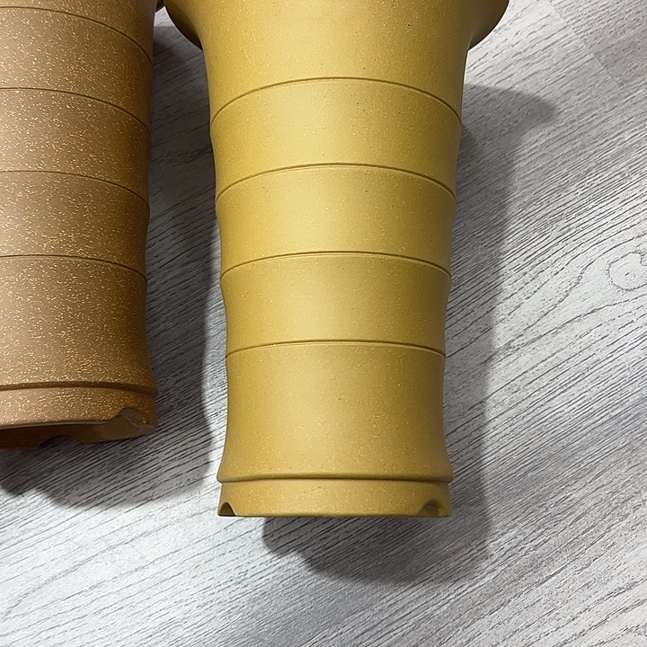 君***紫砂花盆大竹节黄金段两个