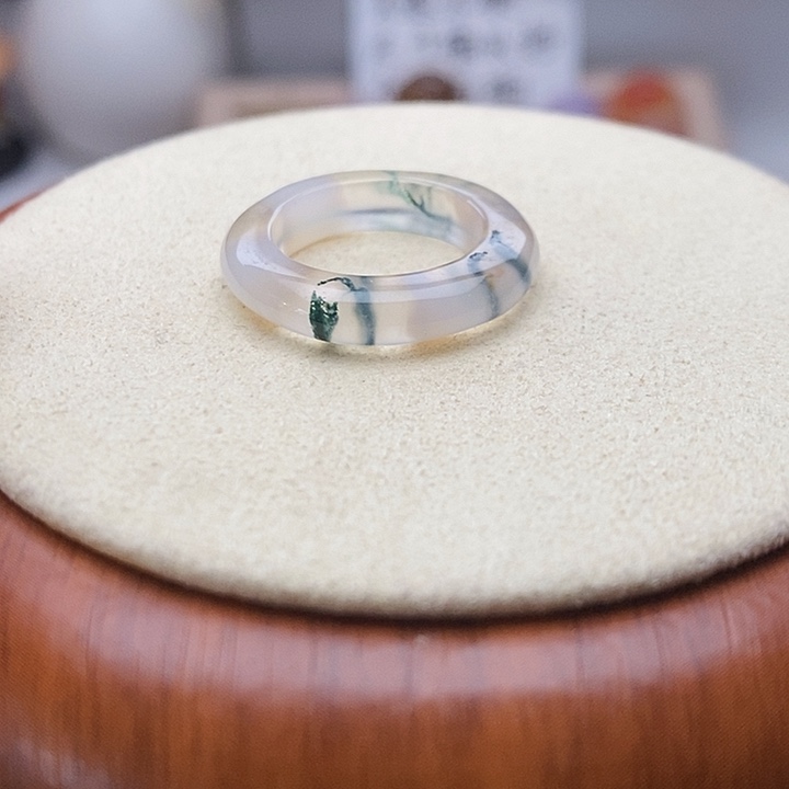 玛瑙/玉髓未镶嵌戒指A 17不退换港12内径16.2