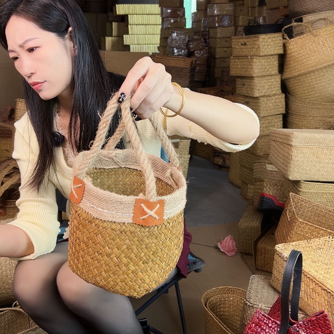 草编草编包/草编收纳盒微瑕疵