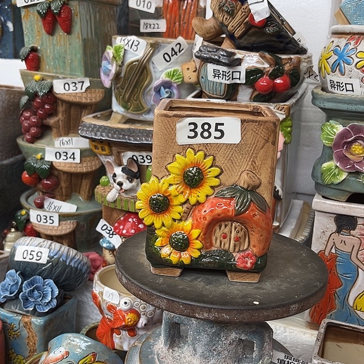 粗陶材质多肉花盆