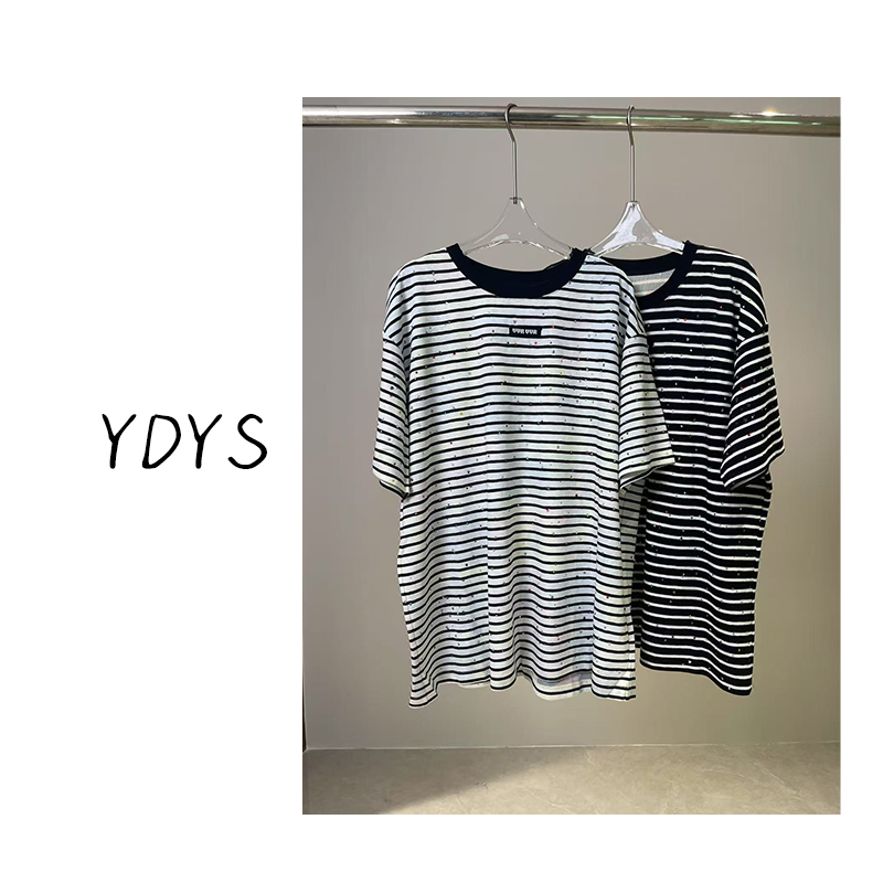  【YDYS】25K00351 2025新款时尚气质小众条纹T恤
