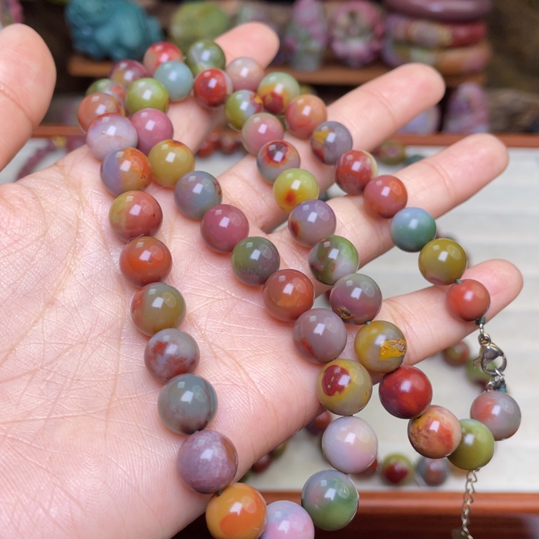 玛瑙/玉髓珠宝半成品未镶嵌盐源玛瑙项链