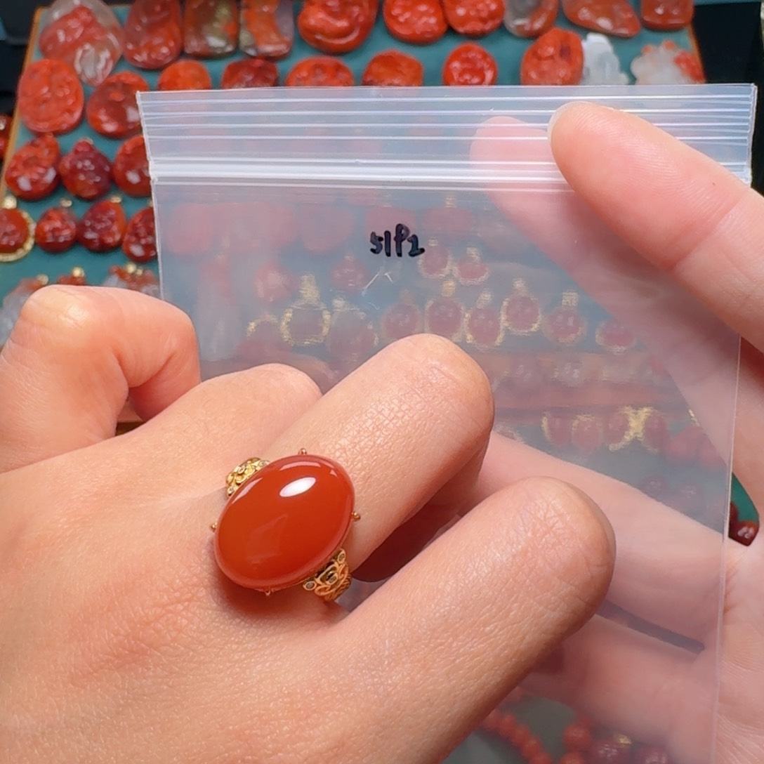 南红玛瑙南红银S925镶嵌