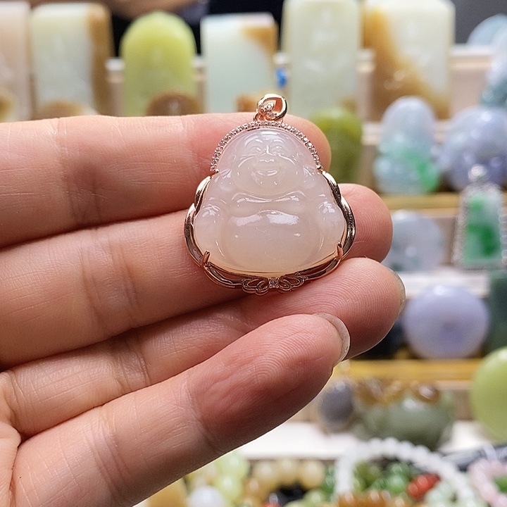 和田玉银S925镶嵌颈饰