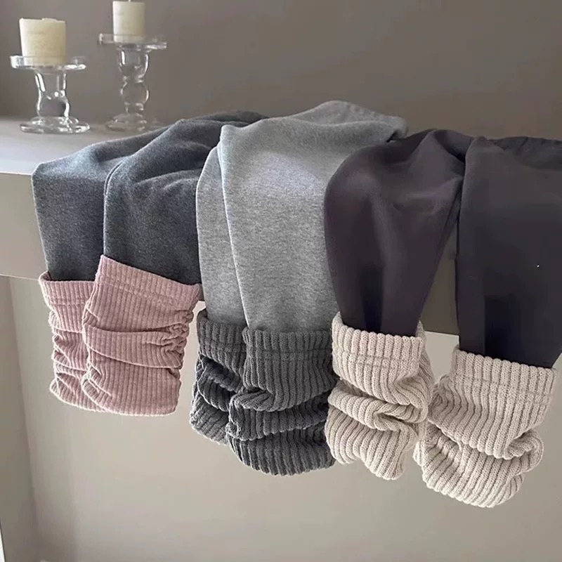 【堆堆袜打底裤】女童打底裤女童外穿打底裤加绒女童打底裤