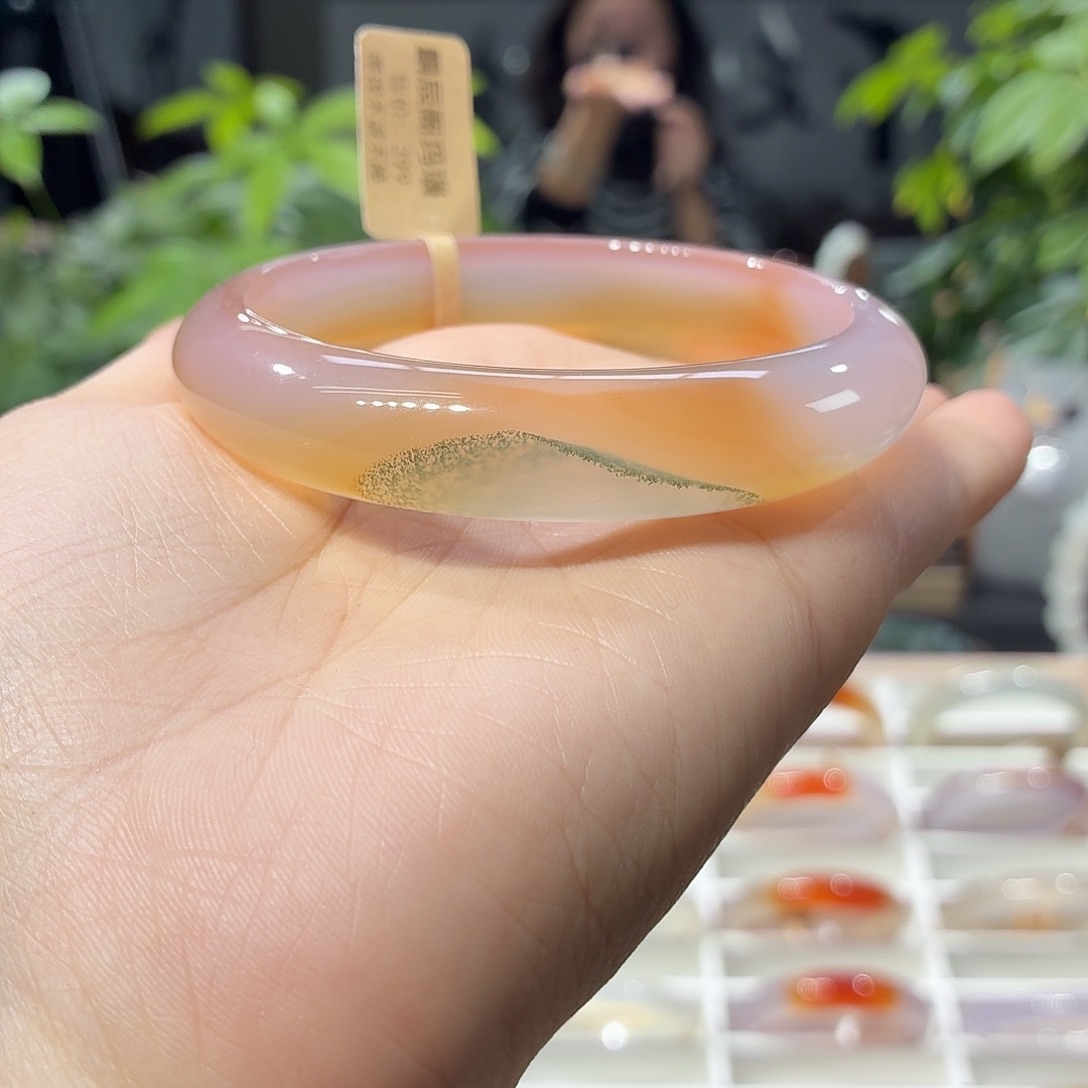 土***逗玛瑙/玉髓未镶嵌手镯