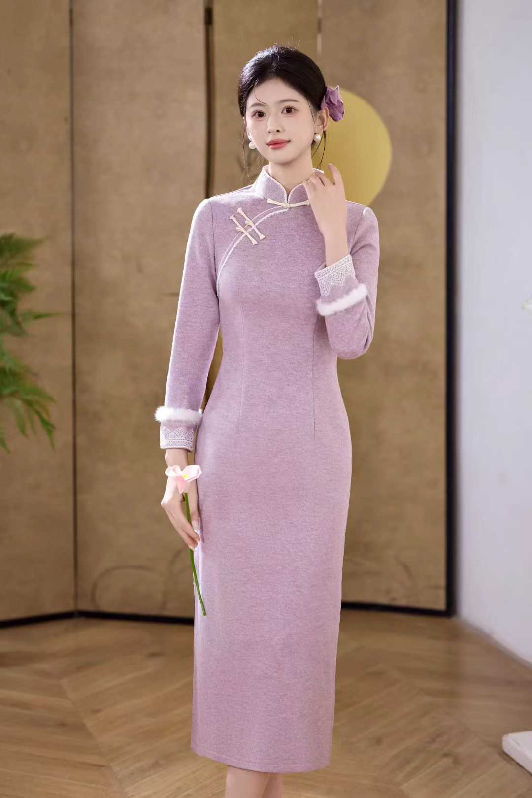 5847（佳妍）冬季时尚旗袍