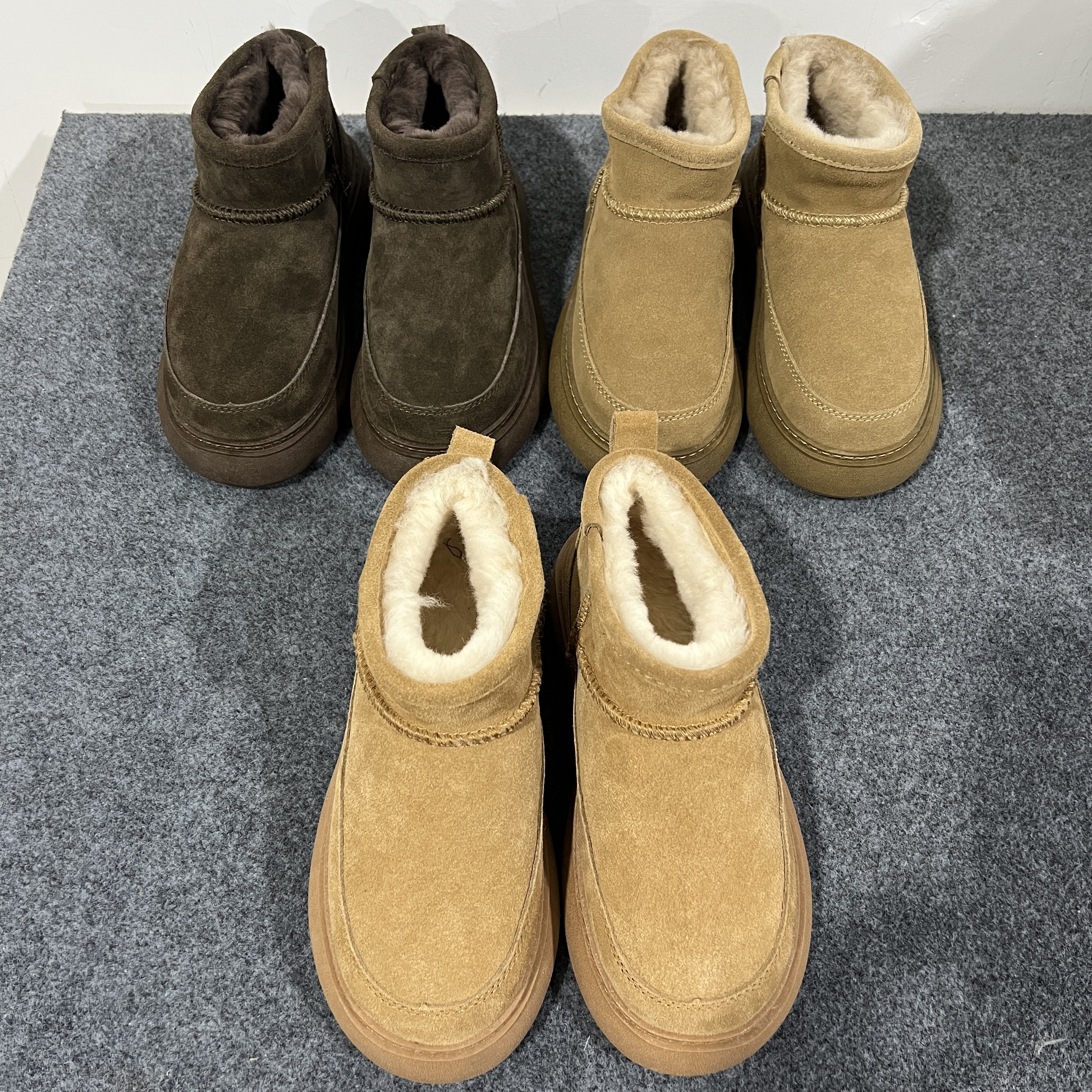 8856雪地靴羊毛内里时尚秋冬季保暖低帮加厚厚底女鞋