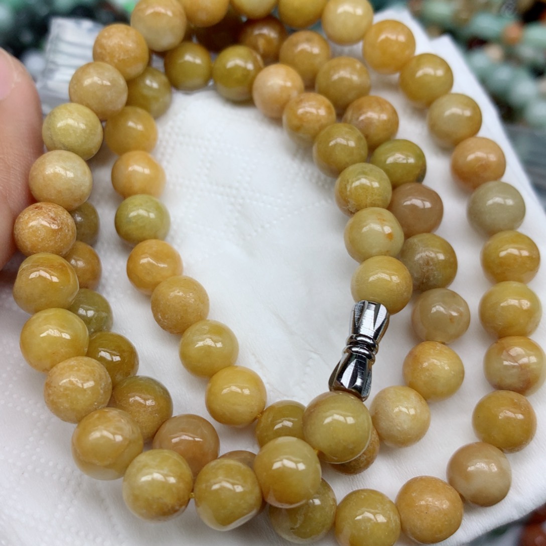 翡翠未镶嵌颈饰珠子