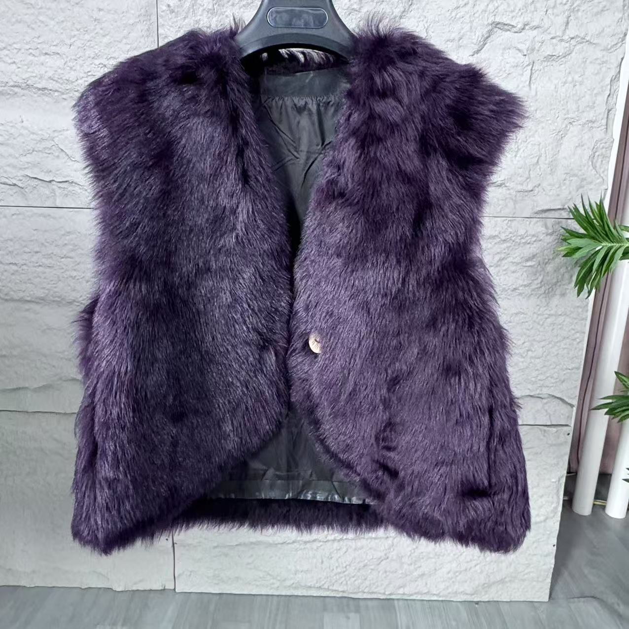 托斯卡纳皮毛一体女马甲