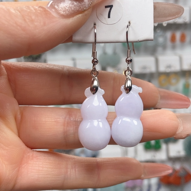 【闪购商品】翡翠耳饰银S925镶嵌耳饰