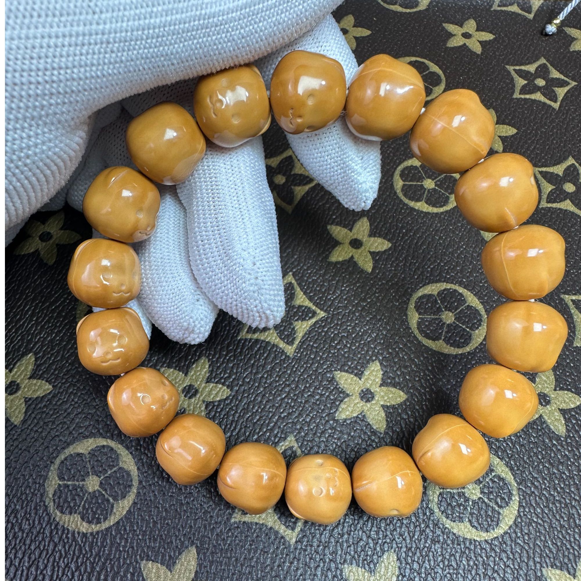 漂亮文玩-猴头核桃手工小熊小羊猴头佛手小金刚手串（全品猴头手串