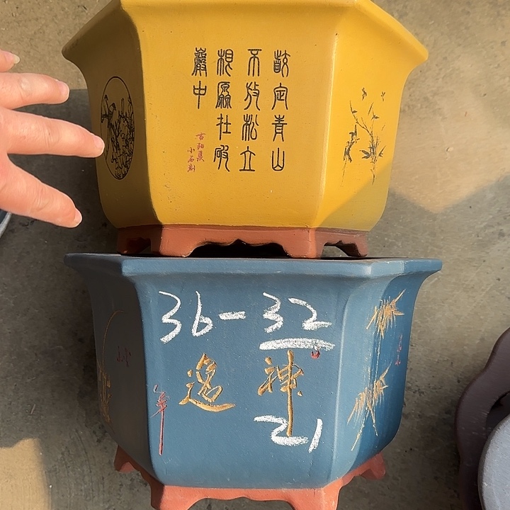 紫砂花盆这是我的