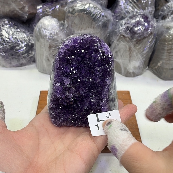 水晶未镶嵌摆件天然紫水晶