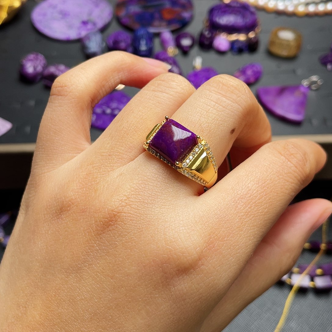 苏纪石（舒俱来）戒指银S925镶嵌