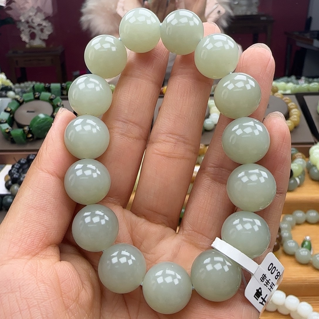 和田玉未镶嵌手链