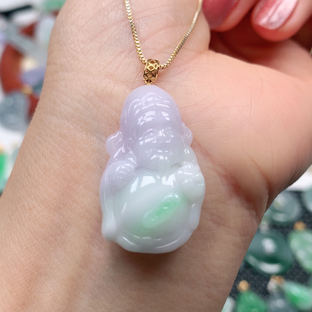 【闪购商品】翡翠吊坠(不含链)18K金镶嵌