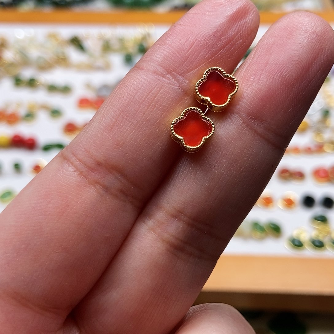 和田玉耳饰银S925镶嵌