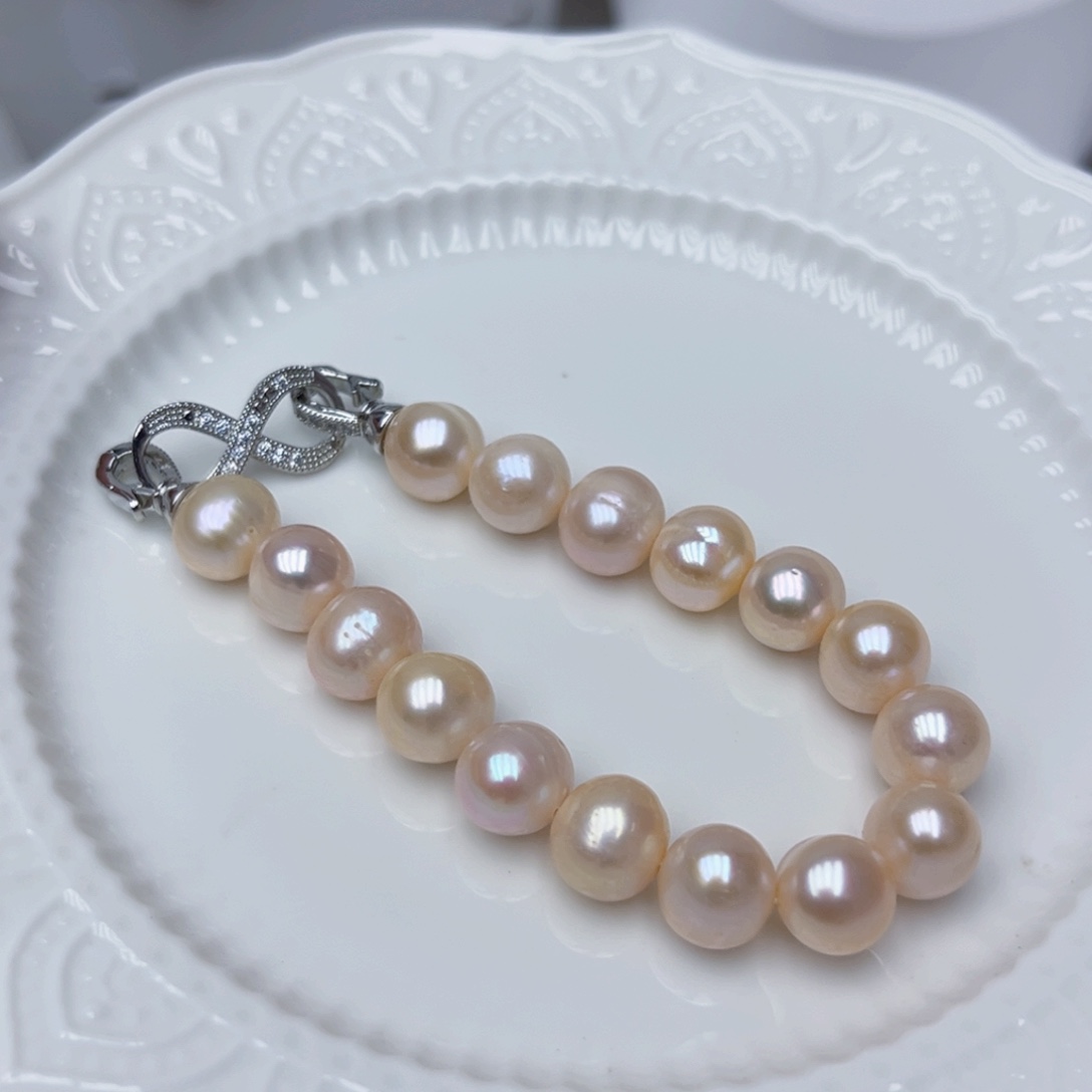 淡水珍珠手绳银S925镶嵌