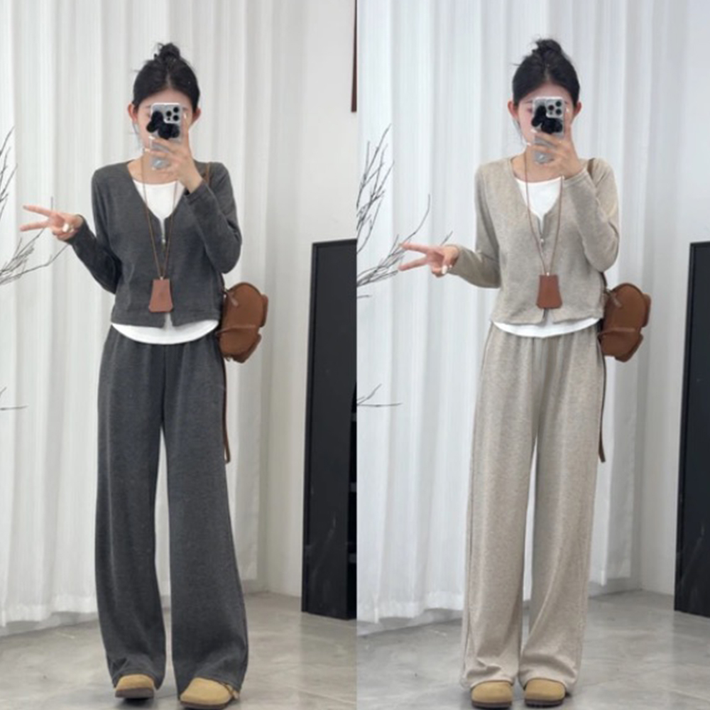 【8114】长袖宽松显瘦正肩T恤女韩系chic别致洋气设计感上衣