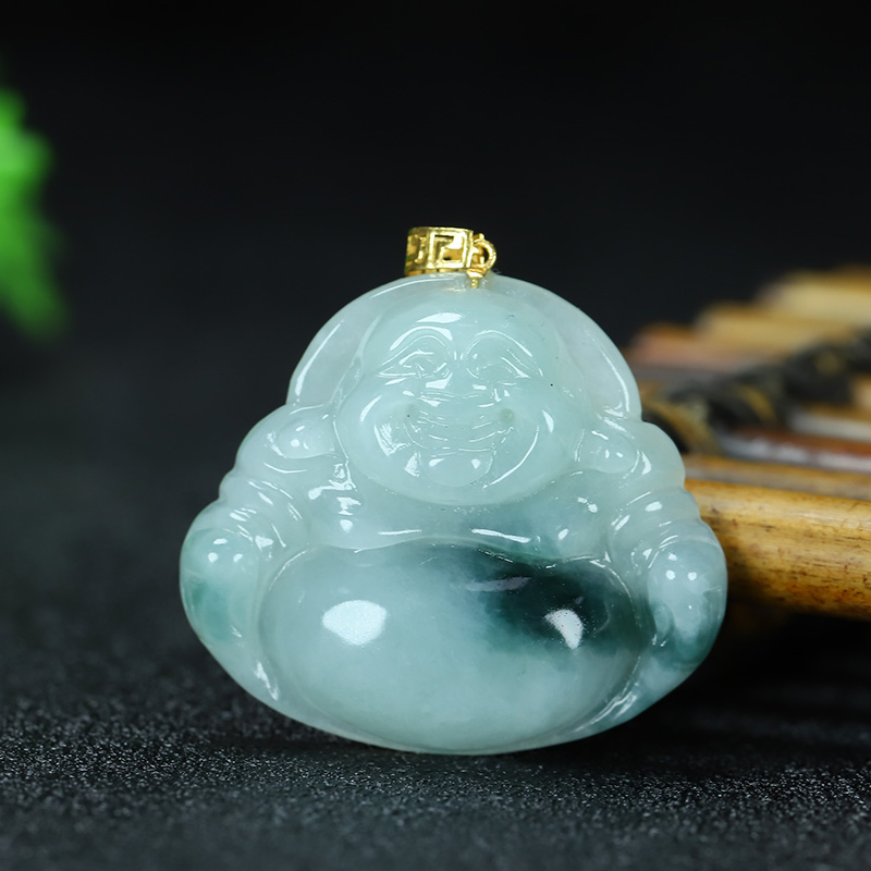 A052珠宝玉石A货翡翠吊坠