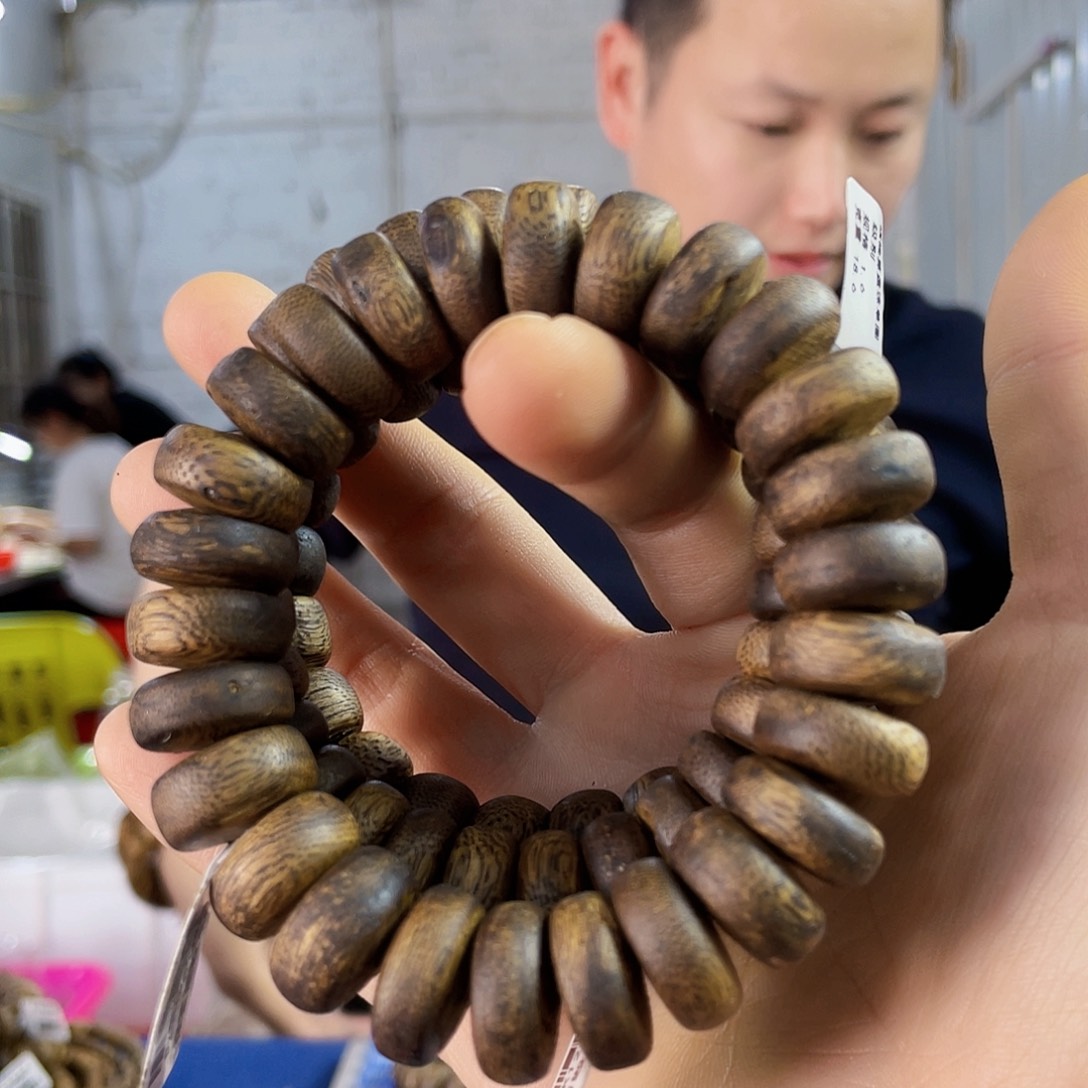 沉香手串棋楠香霸算盘珠单圈1.6/18克多样性发一