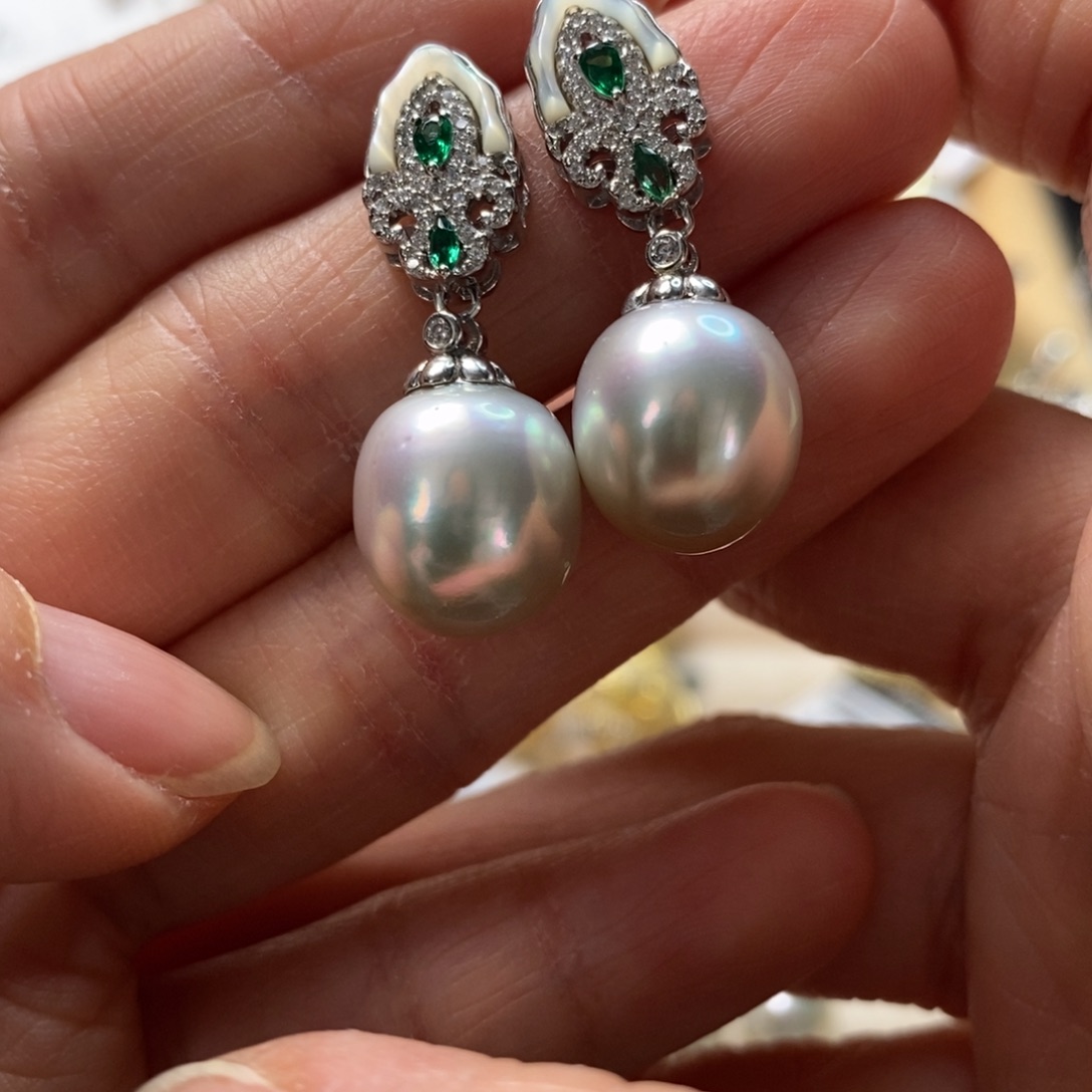 海水珍珠戒指银S925镶嵌