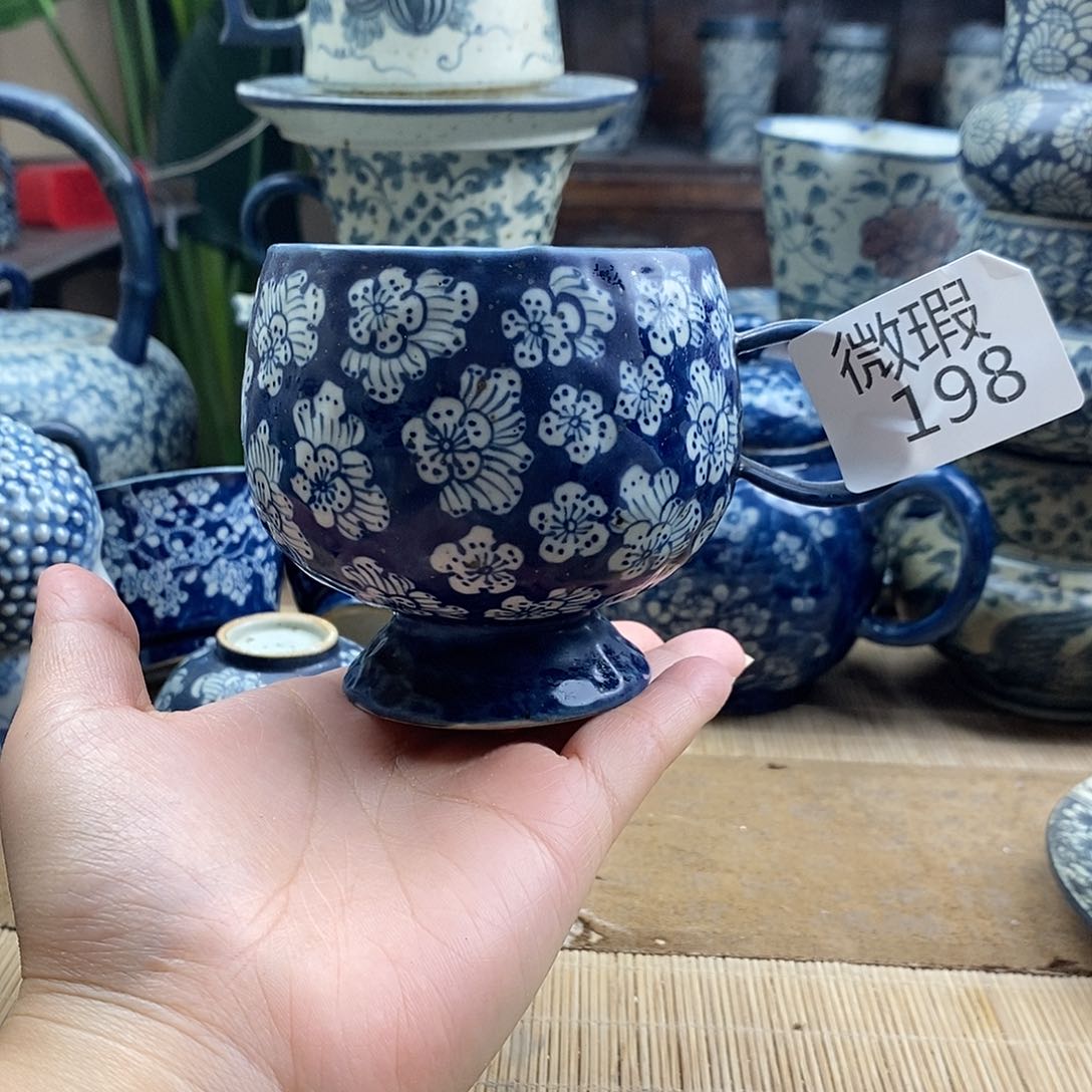 手工手绘青花高温陶瓷