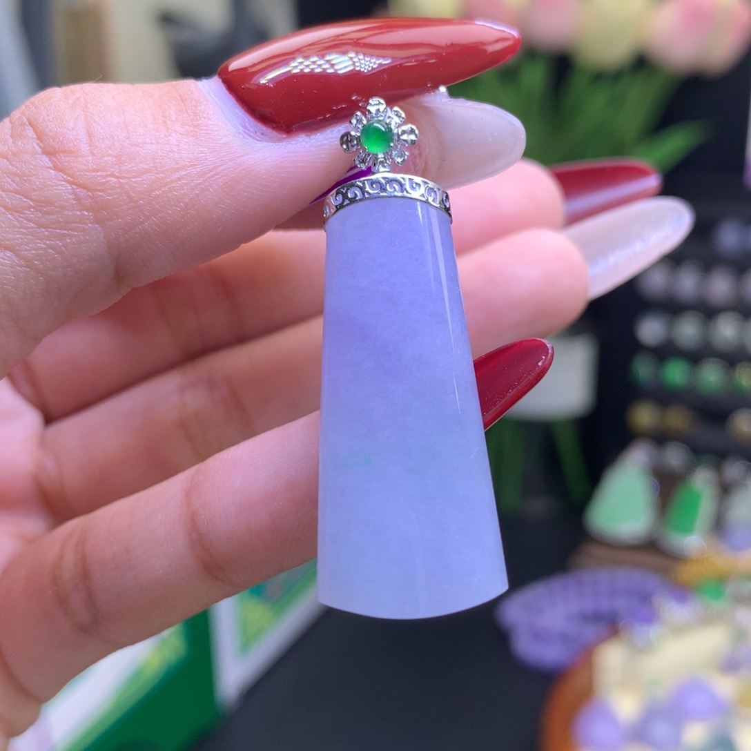 翡翠颈饰18K金镶嵌天然