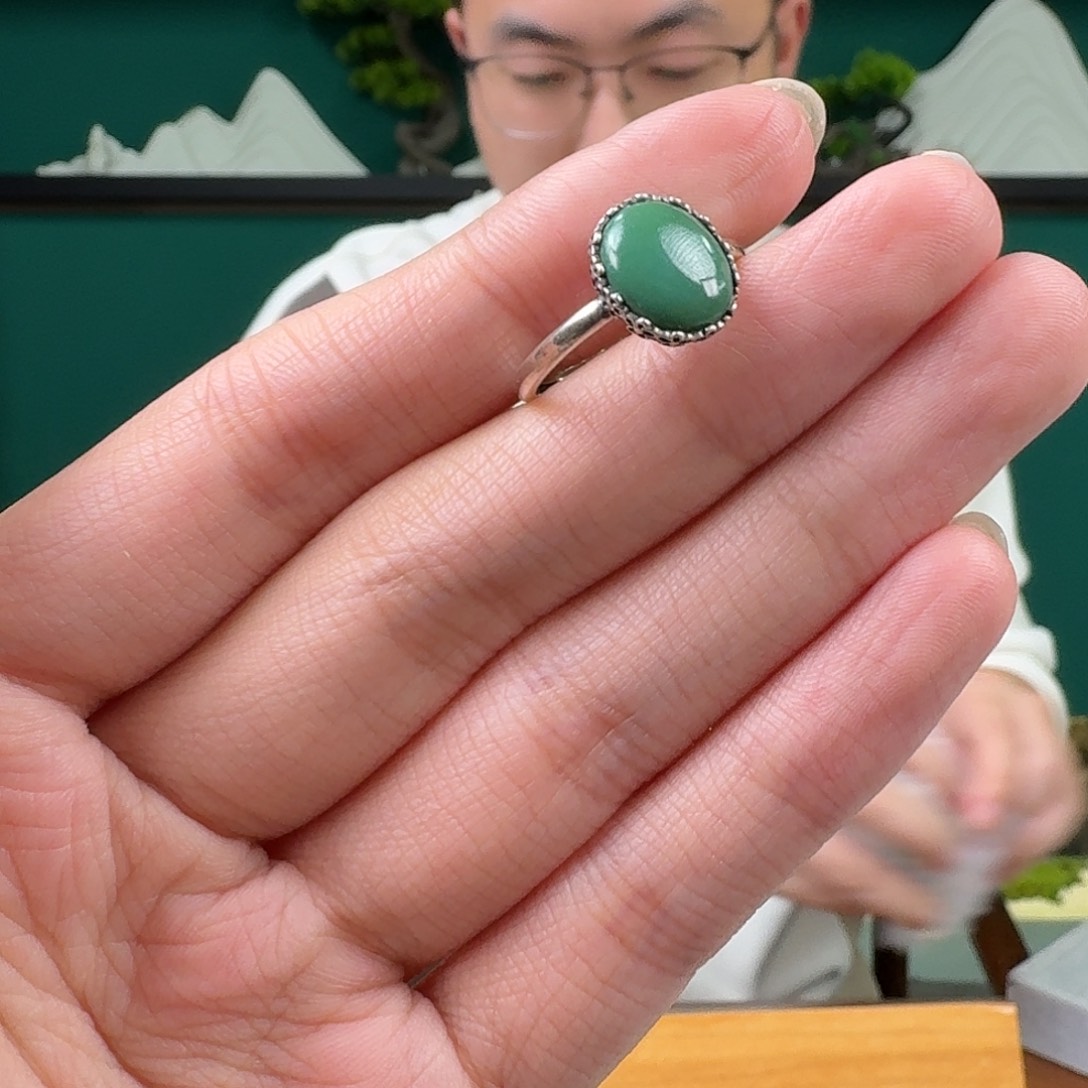 绿松石银S925镶嵌珠宝奇石28