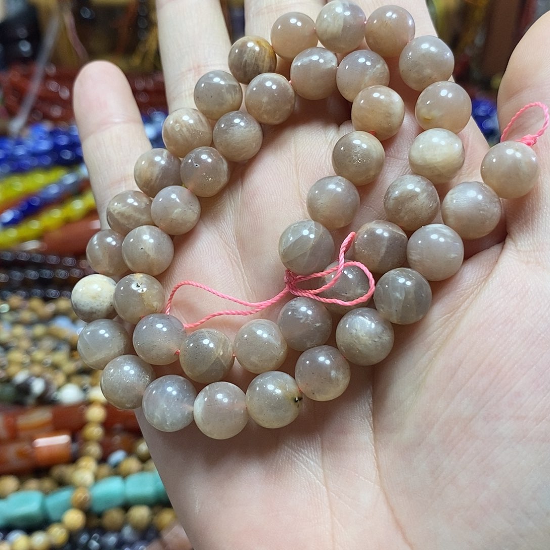 玛瑙/玉髓未镶嵌珠宝半成品太阳一条卡10mm