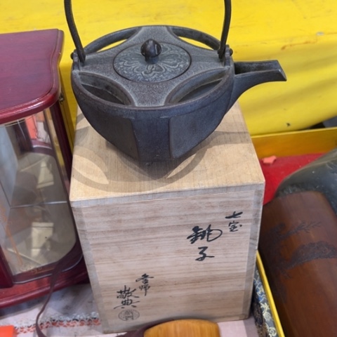蜜安罐瓷香炉锡茶则