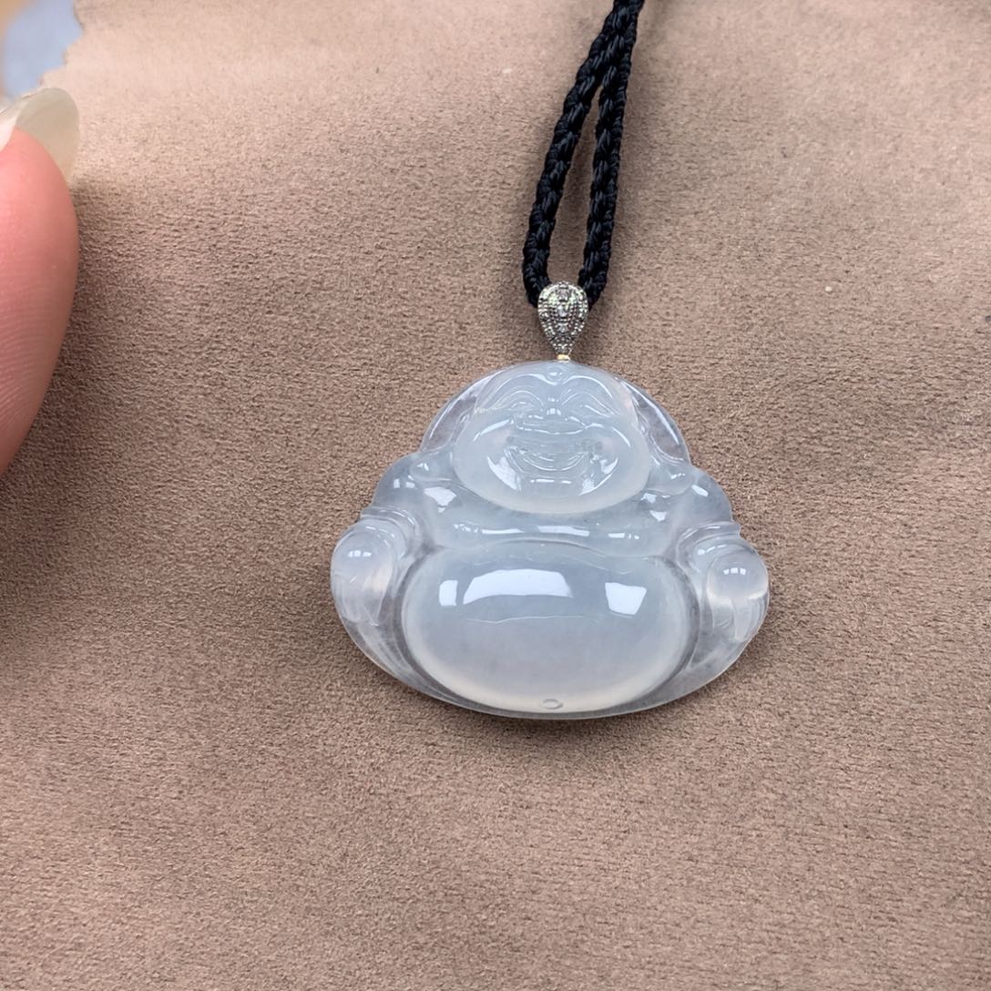 翡翠18K金镶嵌颈饰缅甸翡翠A货