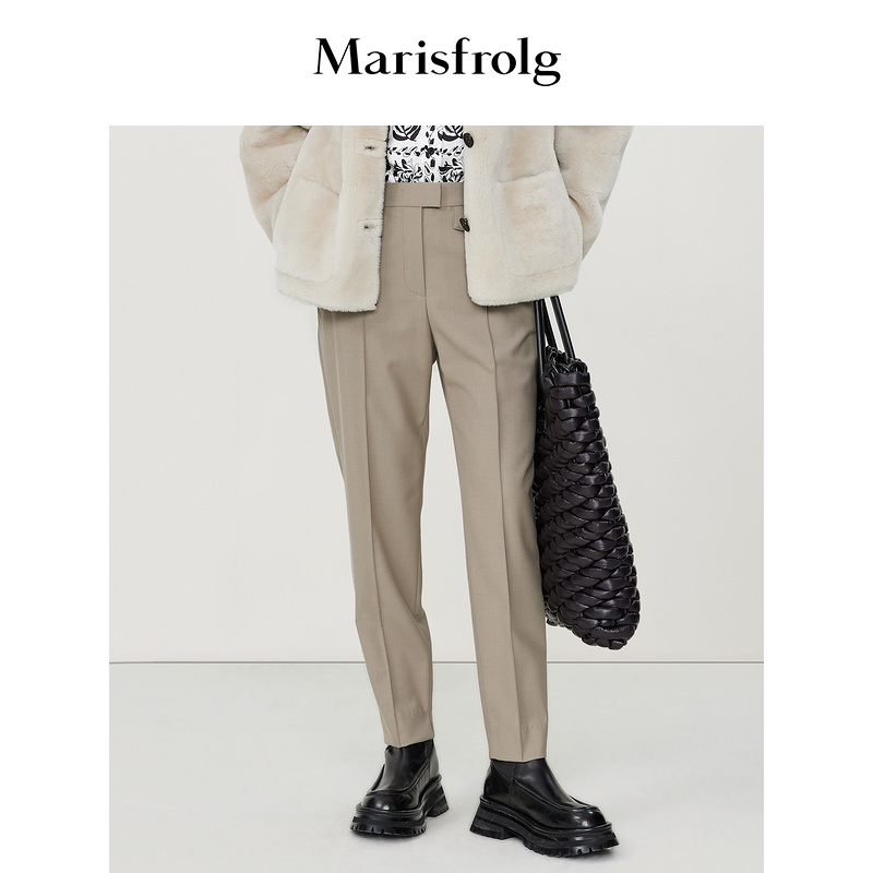 【达人专享】Marisfrolg玛丝菲尔修身休闲裤A1CX41285