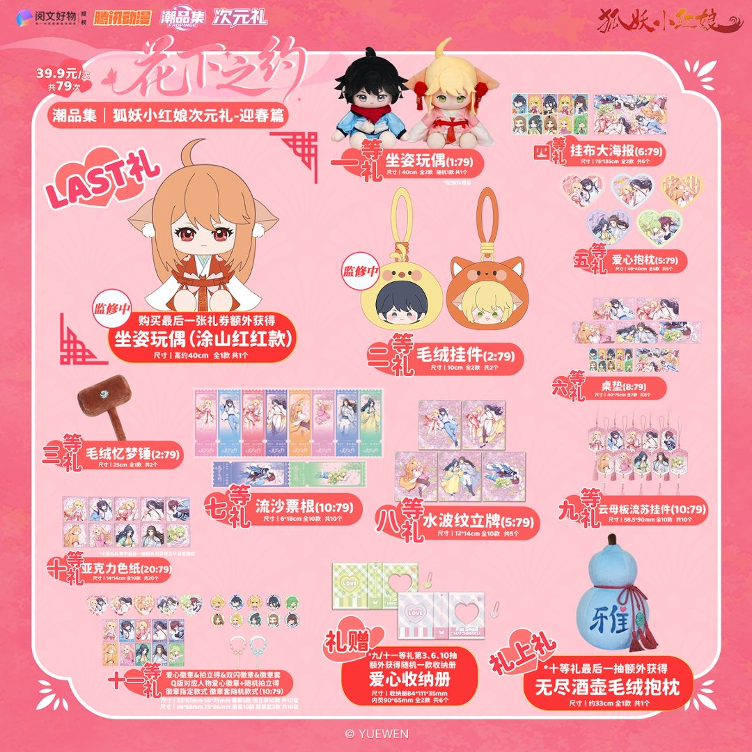 潮品集正版授权 狐妖小红娘次元礼迎春篇