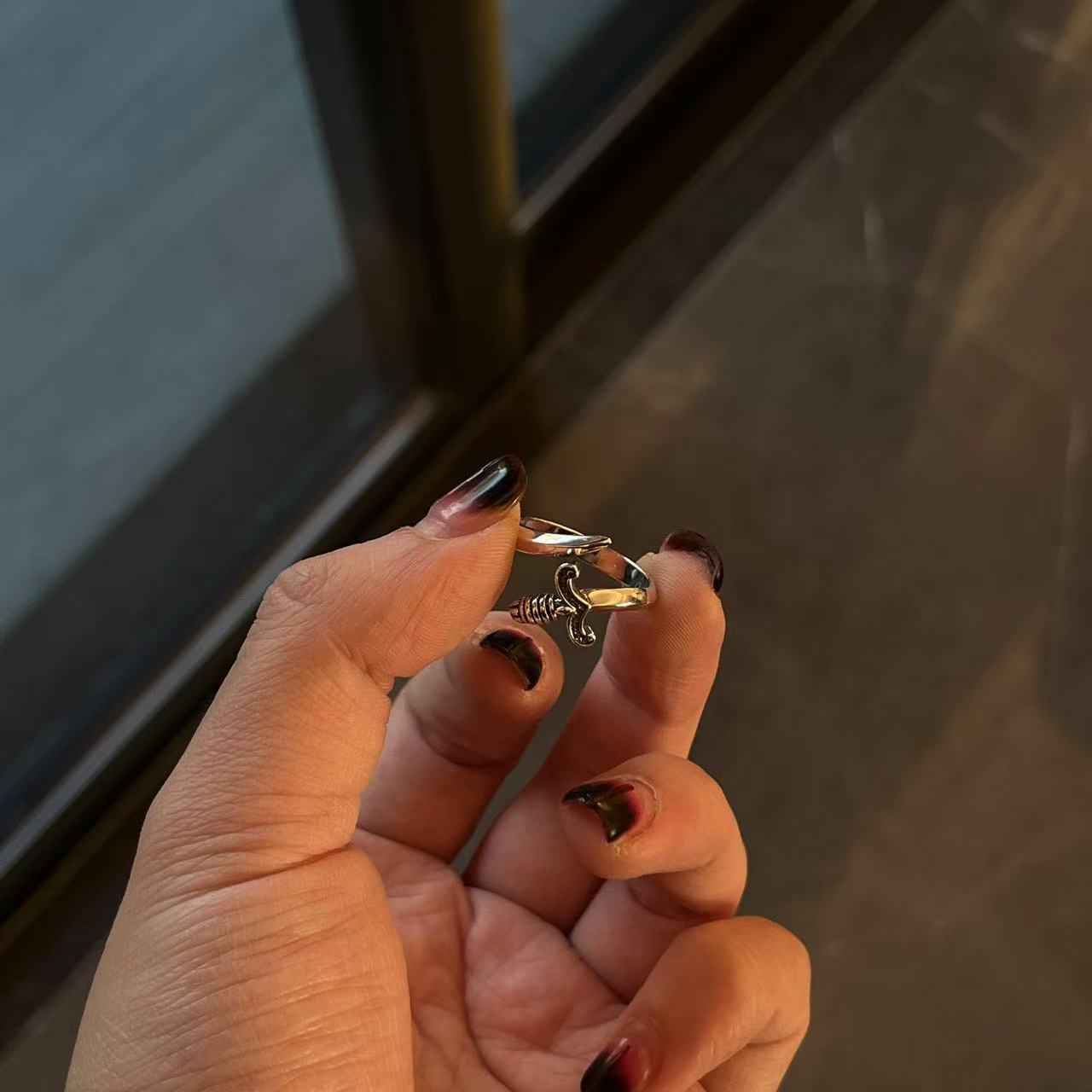 合金戒指 【蛇年 先锋 戒指】宝剑戒指戒指国潮风发字嘻